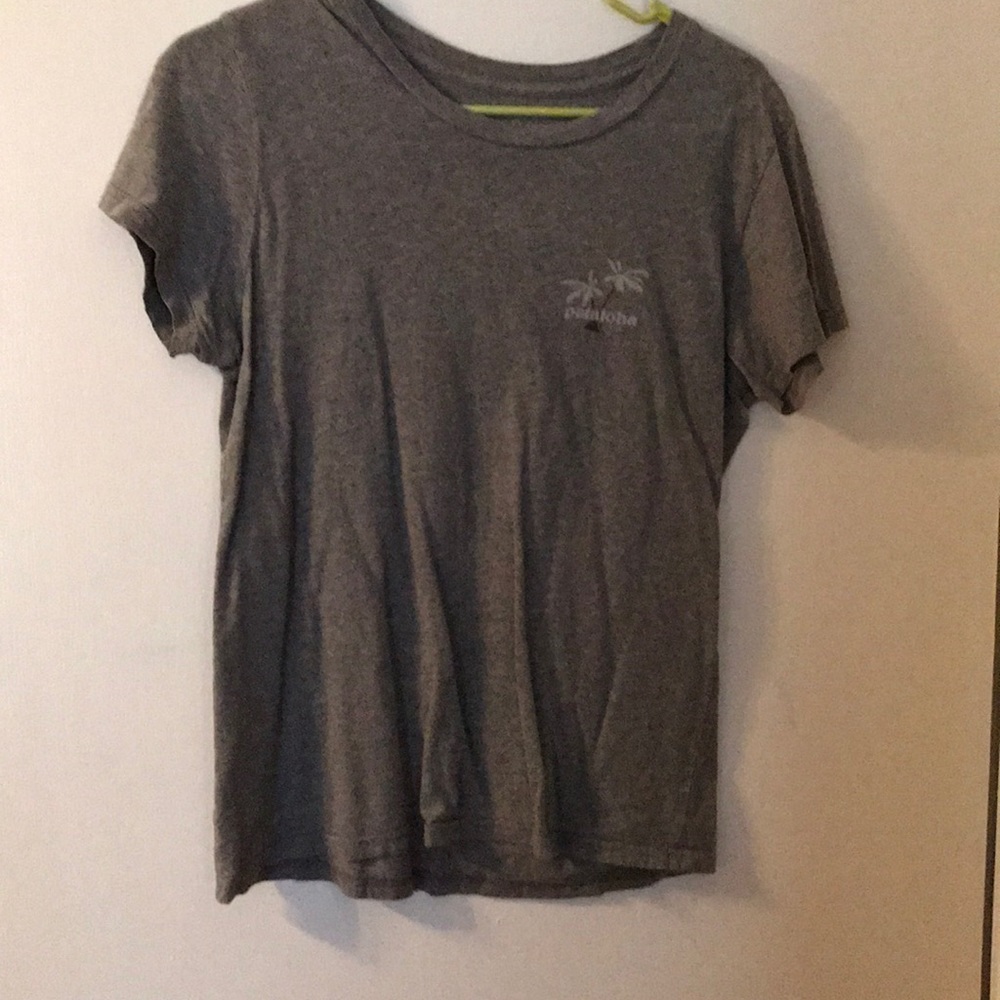 A grey Patagonia T-shirt